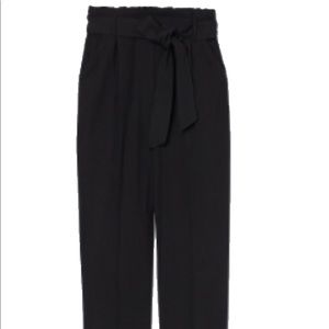 H&M black paper bag pants